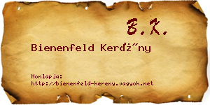 Bienenfeld Kerény névjegykártya